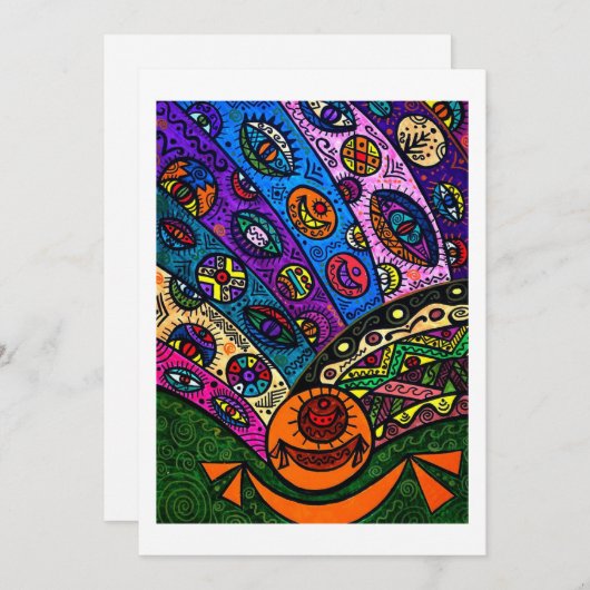 Flat Hartelijk dank Bedankkaart (Voorkant / Achterkant)