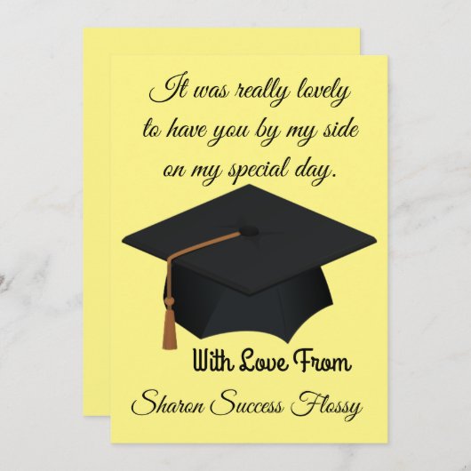 Flat Hartelijk dank Bedankkaart (Voorkant / Achterkant)