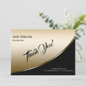 Flat Hartelijk dank Bedankkaart (Staand voorkant)