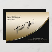 Flat Hartelijk dank Bedankkaart (Voorkant / Achterkant)