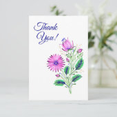 Flat Hartelijk dank Bedankkaart (Staand voorkant)