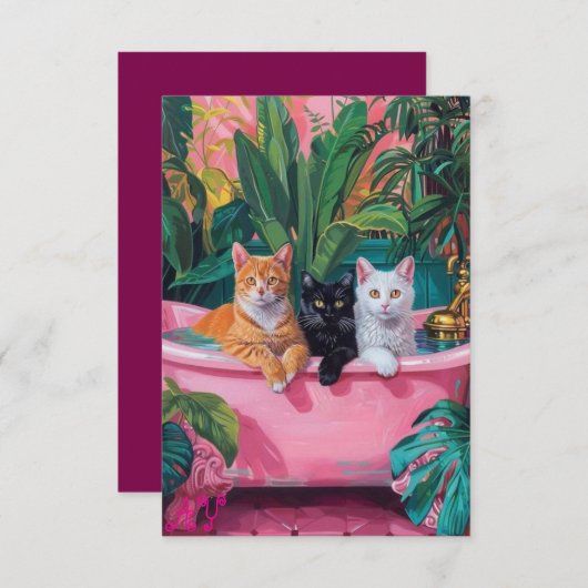 Flat Hartelijk dank Bedankkaart (Voorkant / Achterkant)