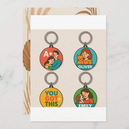 Flat Hartelijk dank Bedankkaart (Voorkant / Achterkant)