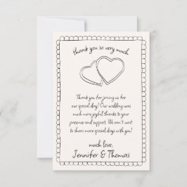 Flat Hartelijk dank Bedankkaart