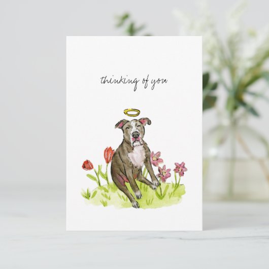 Flat Hartelijk dank Bedankkaart (Staand voorkant)