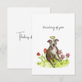 Flat Hartelijk dank Bedankkaart (Voorkant / Achterkant)