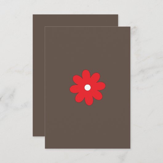 Flat Hartelijk dank Bedankkaart (Voorkant / Achterkant)