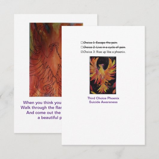 Flat Hartelijk dank Bedankkaart (Voorkant / Achterkant)