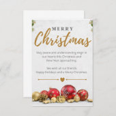 Flat Hartelijk dank Bedankkaart (Voorkant / Achterkant)