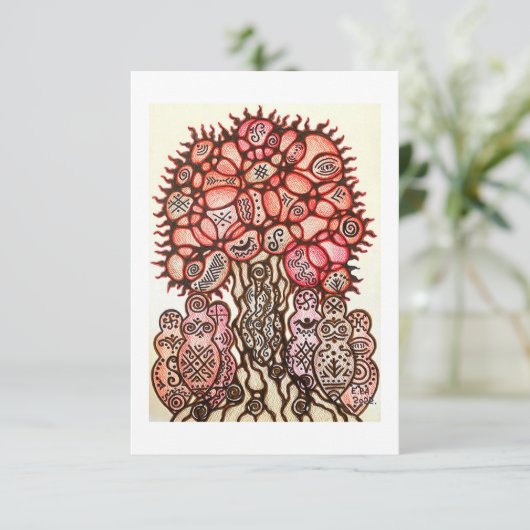 Flat Hartelijk dank Bedankkaart (Staand voorkant)