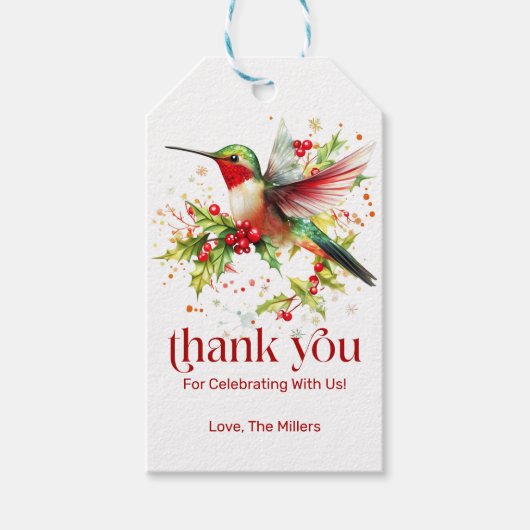 Flat Hartelijk dank Cadeaulabel (Voorkant)