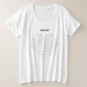 Flat Hartelijk dank Grote Maat T-shirt (Design voorkant)