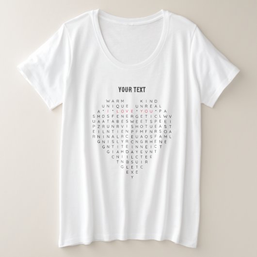 Flat Hartelijk dank Grote Maat T-shirt (Design voorkant)
