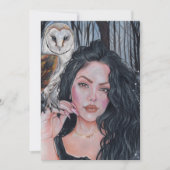 Flat Hartelijk dank! Met een magisch meisje.. Bedankkaart (Voorkant)