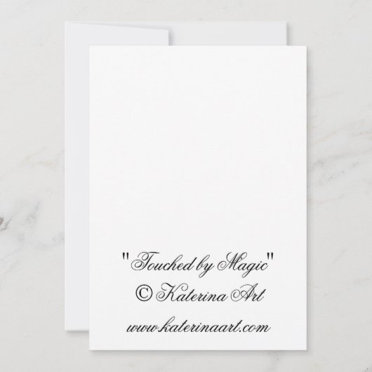 Flat Hartelijk dank! Met een magisch meisje.. Bedankkaart (Achterkant)