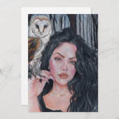 Flat Hartelijk dank! Met een magisch meisje.. Bedankkaart (Voorkant / Achterkant)