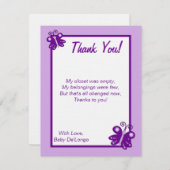 FLAT Hartelijk dank voor de kaart Paarse lentesnel (Voorkant / Achterkant)