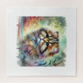 Flat Headed Cat 101024AREF119 - Watercolor Legpuzzel (Horizontaal)