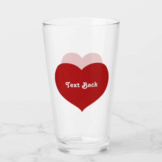 Flat Heart Icon Glas (Achterkant)