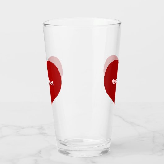 Flat Heart Icon Glas (Links)