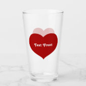 Flat Heart Icon Glas (Voorkant)