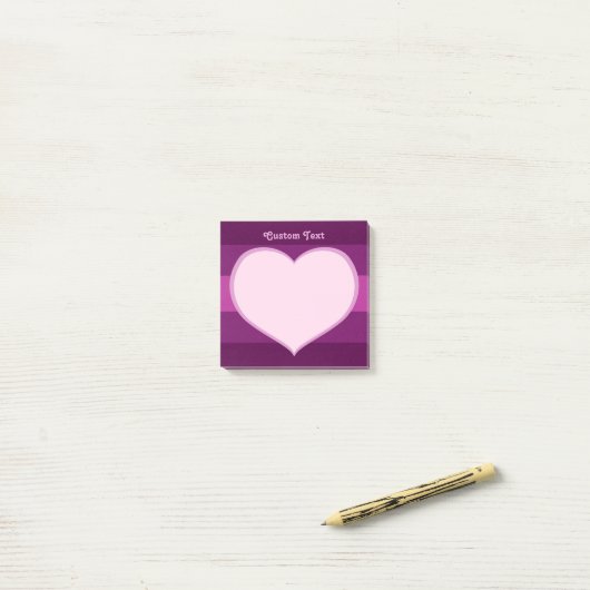 Flat Heart Icon Post-it® Notes (Op bureau)