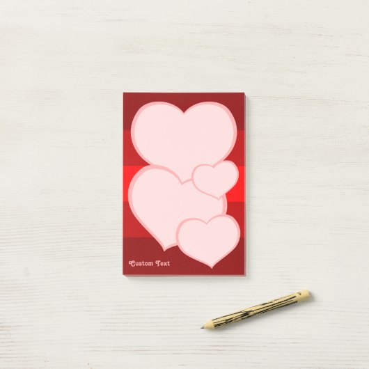 Flat Heart Icon Post-it® Notes (Op bureau)