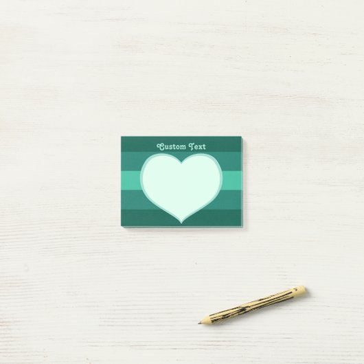 Flat Heart Icon Post-it® Notes (Op bureau)