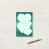 Flat Heart Icon Post-it® Notes (Op bureau)