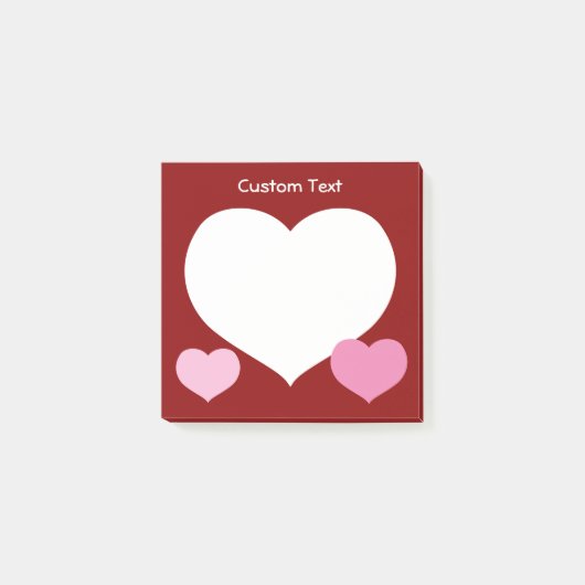 Flat Heart Icon Post-it® Notes (Voorkant)