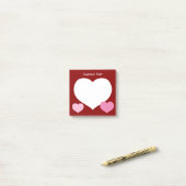 Flat Heart Icon Post-it® Notes (Op bureau)
