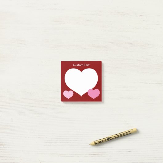Flat Heart Icon Post-it® Notes (Op bureau)