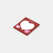 Flat Heart Icon Post-it® Notes (Schuin)