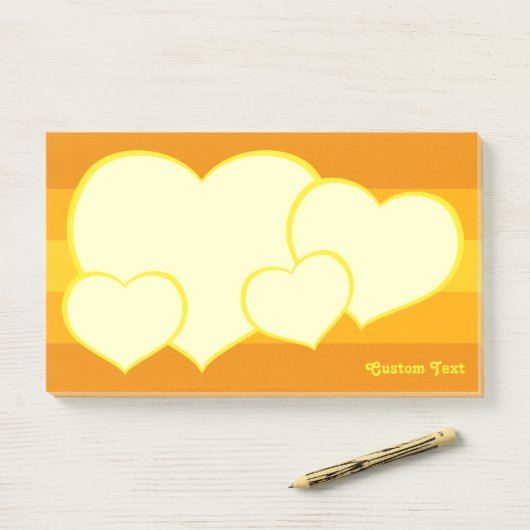 Flat Heart Icon Post-it® Notes (Op bureau)