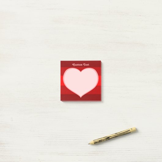 Flat Heart Icon Post-it® Notes (Op bureau)