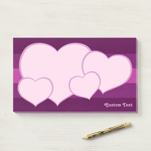 Flat Heart Icon Post-it® Notes (Op bureau)