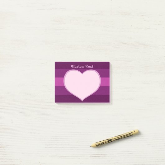 Flat Heart Icon Post-it® Notes (Op bureau)