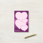 Flat Heart Icon Post-it® Notes (Op bureau)