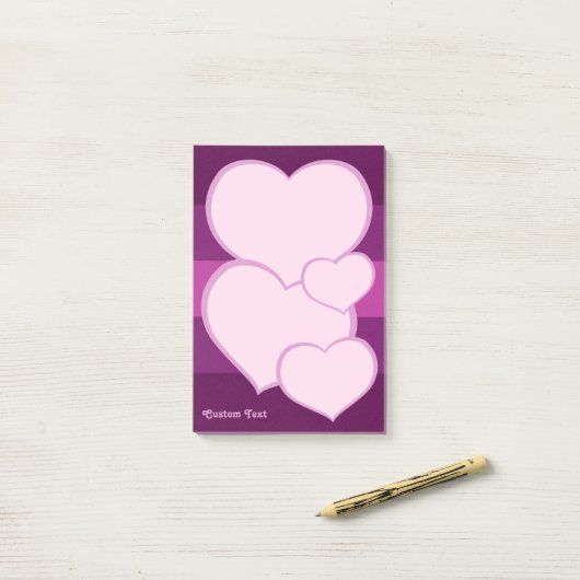 Flat Heart Icon Post-it® Notes (Op bureau)