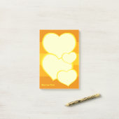 Flat Heart Icon Post-it® Notes (Op bureau)