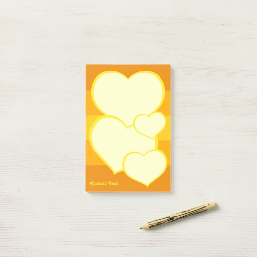 Flat Heart Icon Post-it® Notes (Op bureau)