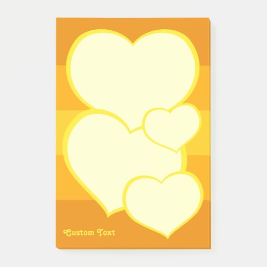 Flat Heart Icon Post-it® Notes (Voorkant)