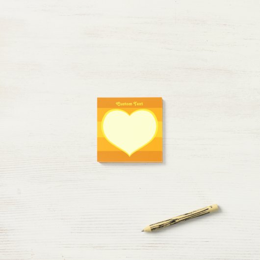 Flat Heart Icon Post-it® Notes (Op bureau)