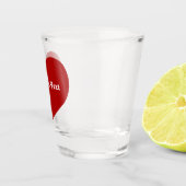Flat Heart Icon Shot Glas (Rechts)