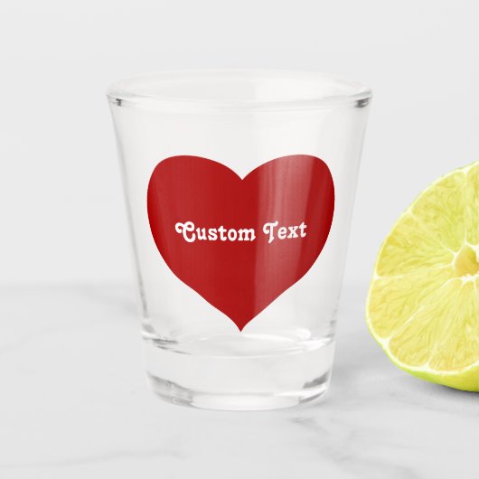 Flat Heart Icon Shot Glas (Voorkant)