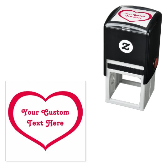 Flat Heart Icon Zelfinktende Stempel (In situ)