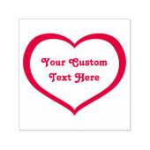 Flat Heart Icon Zelfinktende Stempel (Design)