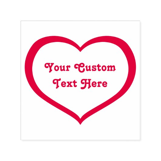 Flat Heart Icon Zelfinktende Stempel (Design)