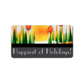 Flat Holiday Card 4.5 X 6.25 Etiket (Voorkant)
