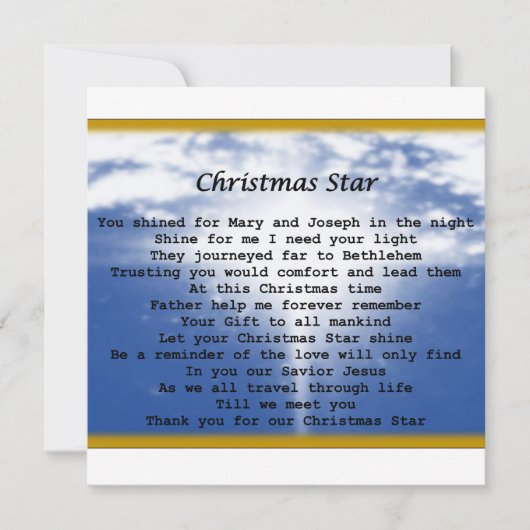 Flat Holiday Card- Christmas Star Feestdagenkaart (Voorkant)